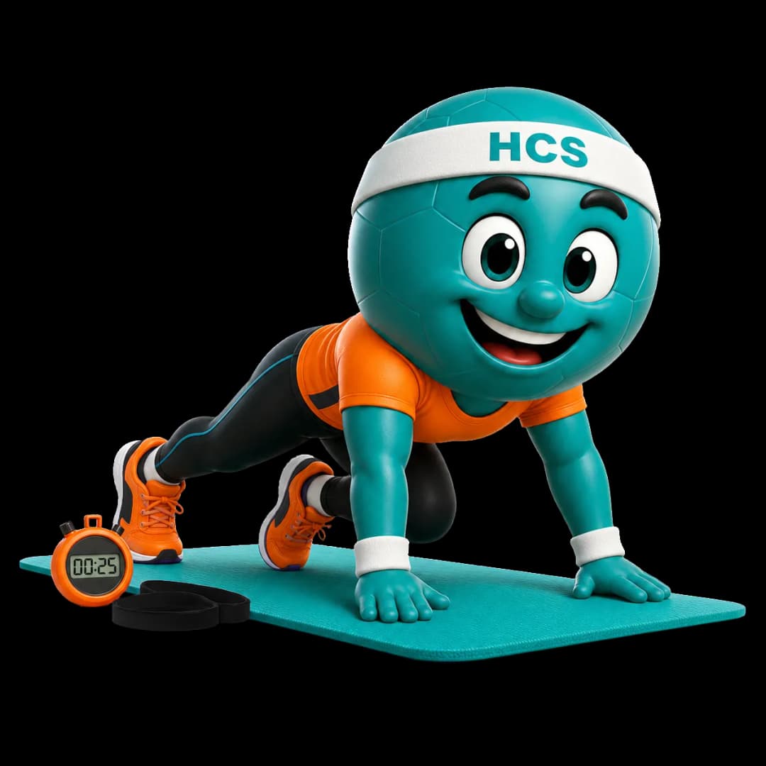 Maskot cvičenia HIIT/Core/Strečing