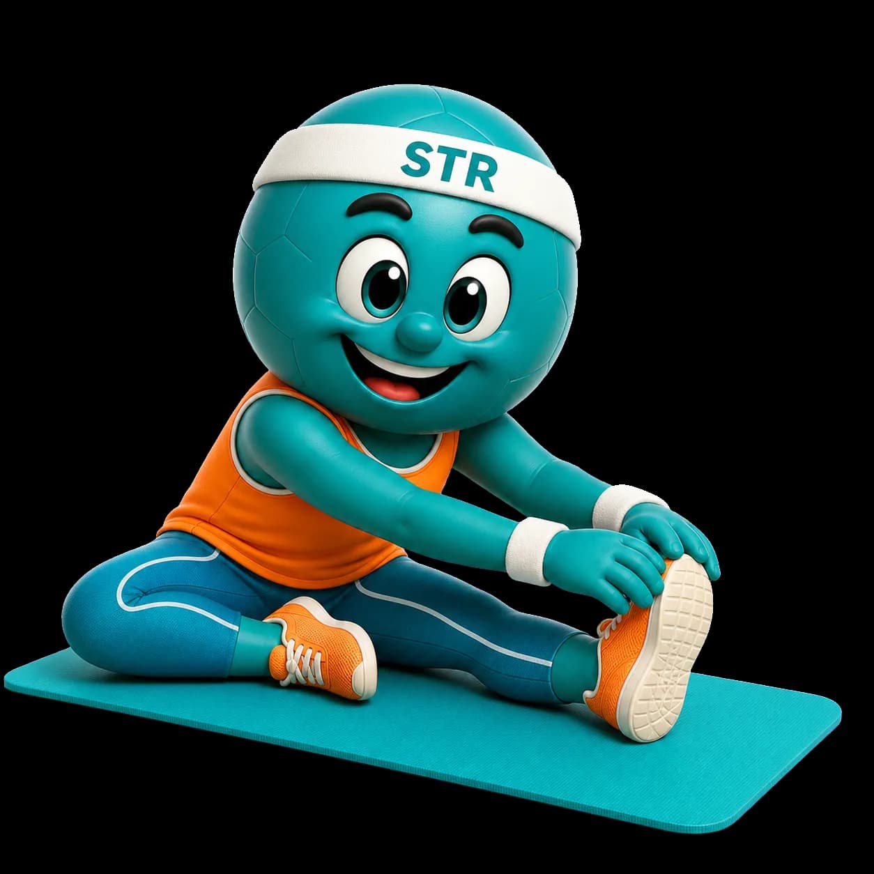Maskot cvičenia Strečing