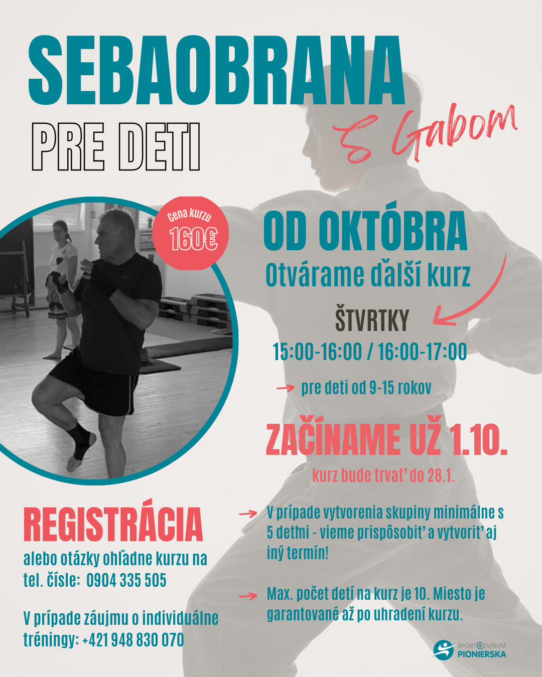 Otvárame kurz sebaobrany pre deti s Gabom